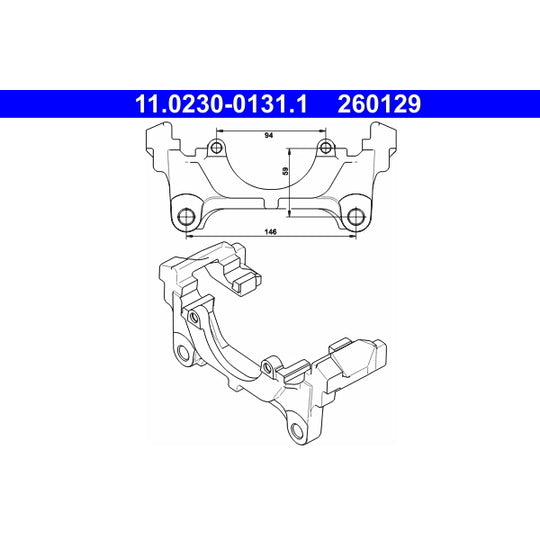 11.0230-0131.1 Carrier, brake caliper
