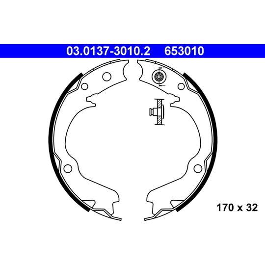 03.0137-3010.2 Brake Shoe Set, parking brake