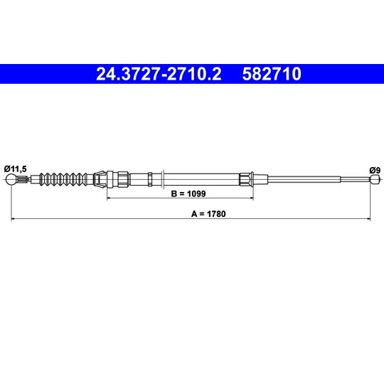24.3727-2710.2 Cable, parking brake