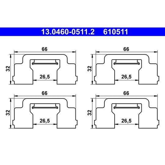 13.0460-0511.2 Accessory Kit, disc brake pad