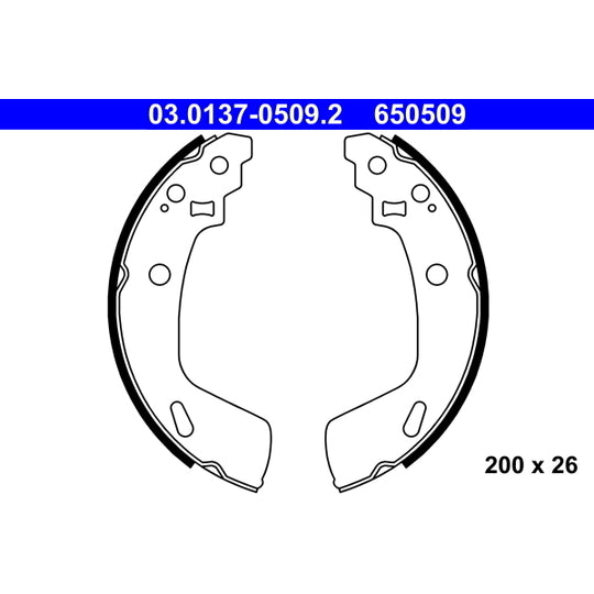 03.0137-0509.2 Brake Shoe Set