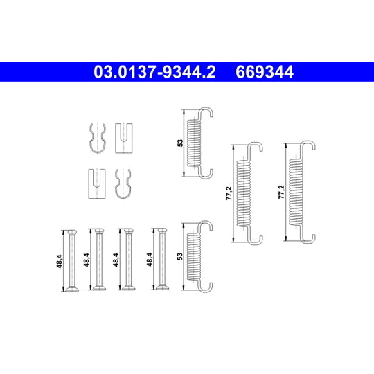 03.0137-9344.2 Accessory Kit, parking brake shoes