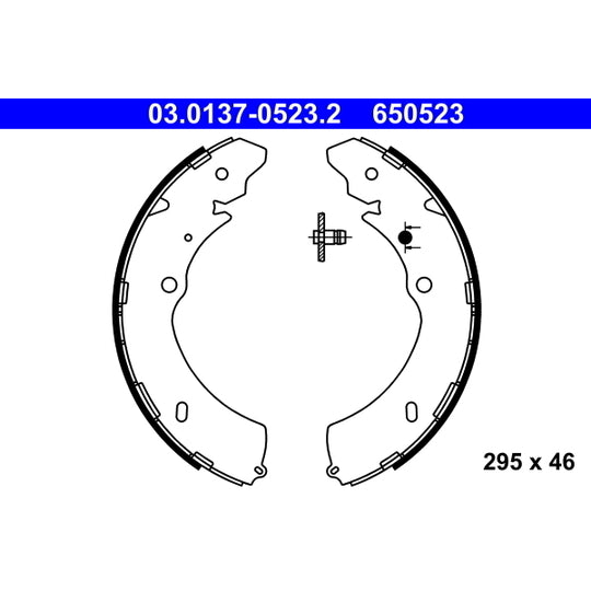 03.0137-0523.2 Brake Shoe Set