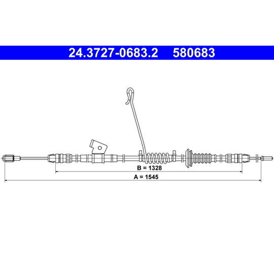 24.3727-0683.2 Cable, parking brake