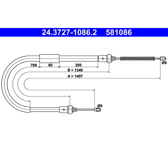 24.3727-1086.2 Cable, parking brake