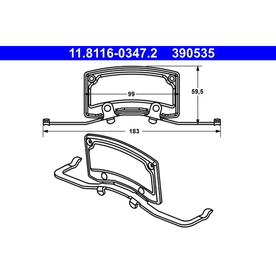 11.8116-0347.2 Spring, brake caliper