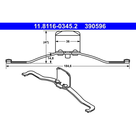 11.8116-0345.2 Spring, brake caliper