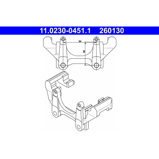 11.0230-0451.1 Carrier, brake caliper