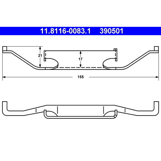 11.8116-0083.1 Spring, brake caliper