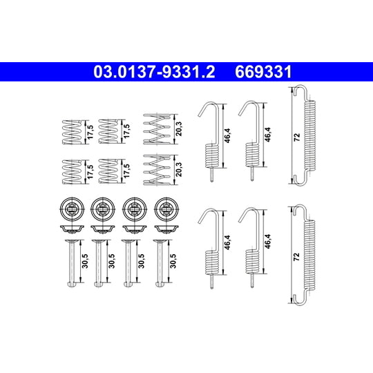 03.0137-9331.2 Accessory Kit, parking brake shoes