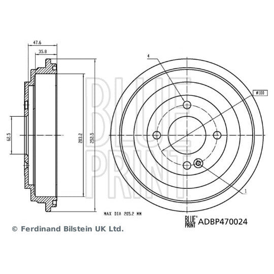 ADBP470024 Brake Drum