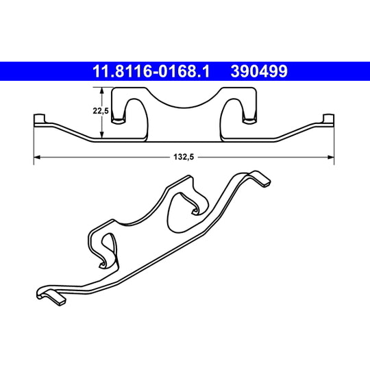11.8116-0168.1 Spring, brake caliper