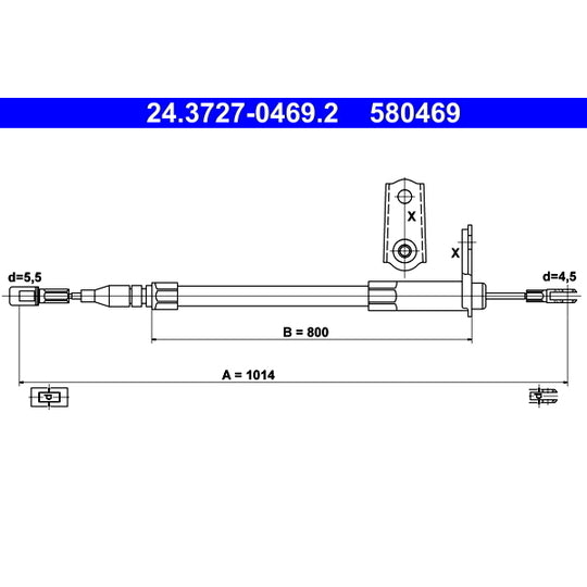 24.3727-0469.2 Cable, parking brake