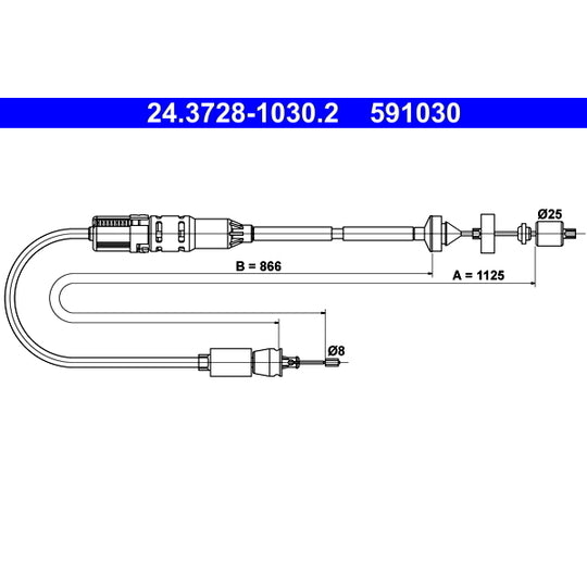 24.3728-1030.2 Clutch Cable