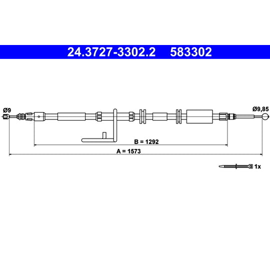 24.3727-3302.2 Cable, parking brake