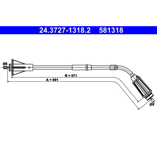 24.3727-1318.2 Cable, parking brake
