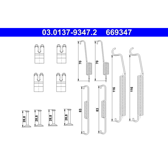 03.0137-9347.2 Accessory Kit, brake shoes