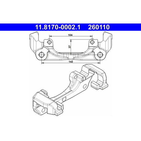 11.8170-0002.1 Carrier, brake caliper
