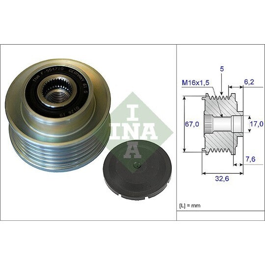 535 0097 10 Alternator Freewheel Clutch
