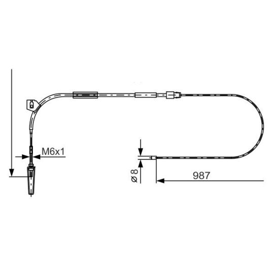 1 987 477 962 Cable, parking brake