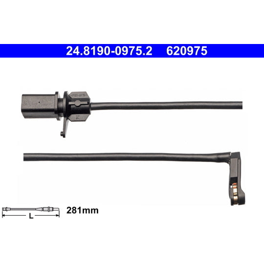 24.8190-0975.2 Warning Contact, brake pad wear