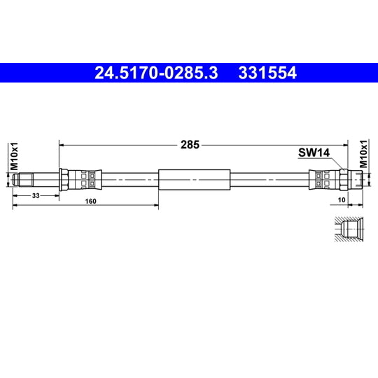 24.5170-0285.3 Brake Hose
