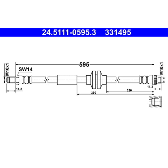 24.5111-0595.3 Brake Hose