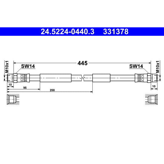 24.5224-0440.3 Brake Hose