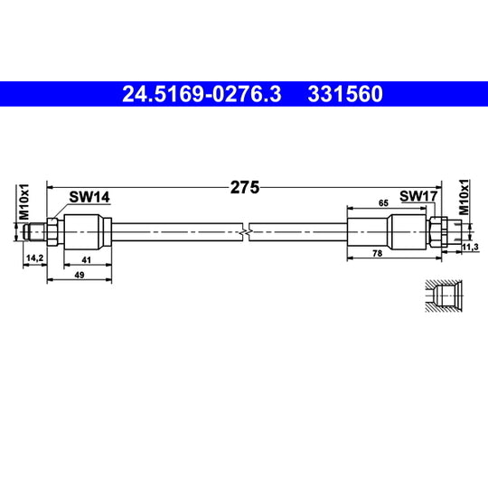 24.5169-0276.3 Brake Hose