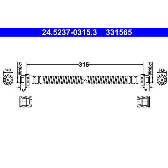 24.5237-0315.3 Brake Hose