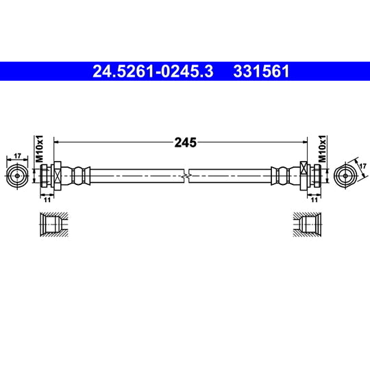 24.5261-0245.3 Brake Hose