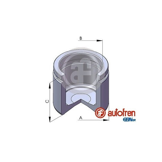 D02586 Piston, brake caliper