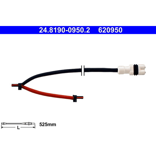 24.8190-0950.2 Warning Contact, brake pad wear