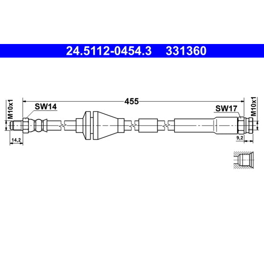 24.5112-0454.3 Brake Hose