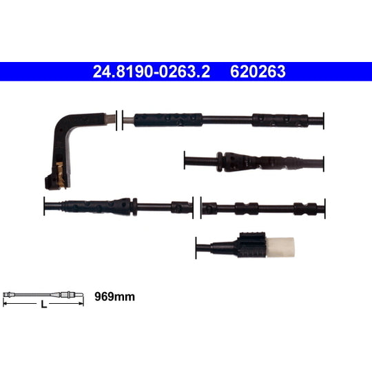 24.8190-0263.2 Warning Contact, brake pad wear