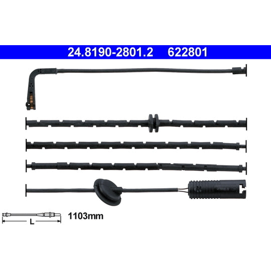 24.8190-2801.2 Warning Contact, brake pad wear