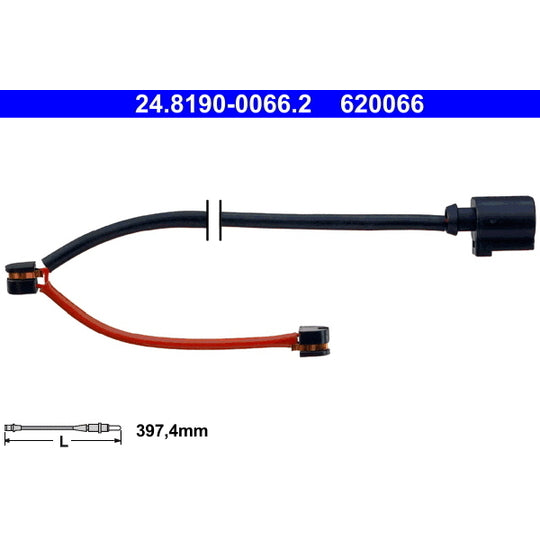 24.8190-0066.2 Warning Contact, brake pad wear