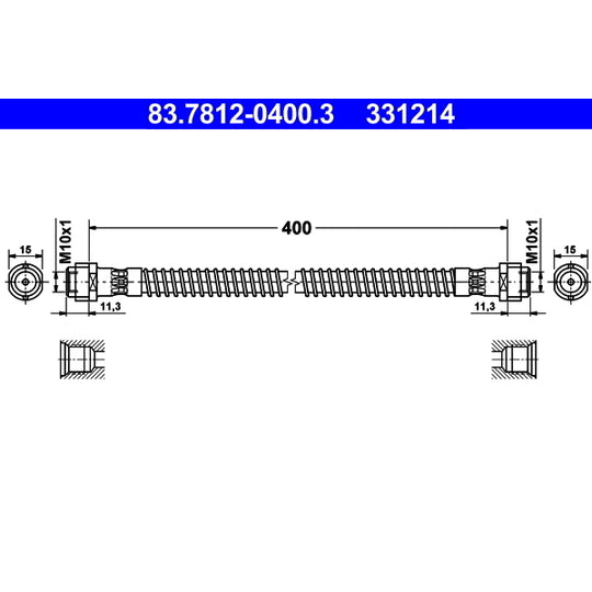 83.7812-0400.3 Brake Hose