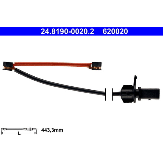 24.8190-0020.2 Warning Contact, brake pad wear