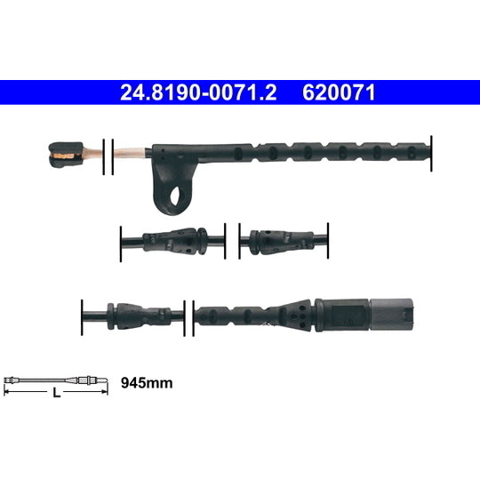 24.8190-0071.2 Warning Contact, brake pad wear