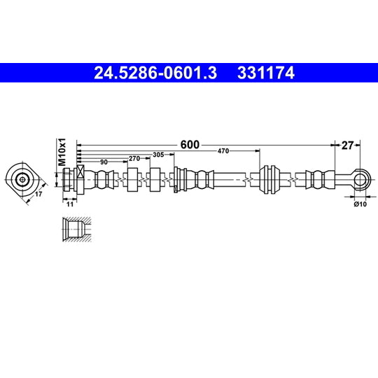 24.5286-0601.3 Brake Hose