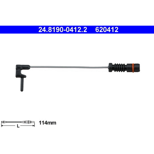 24.8190-0412.2 Warning Contact, brake pad wear