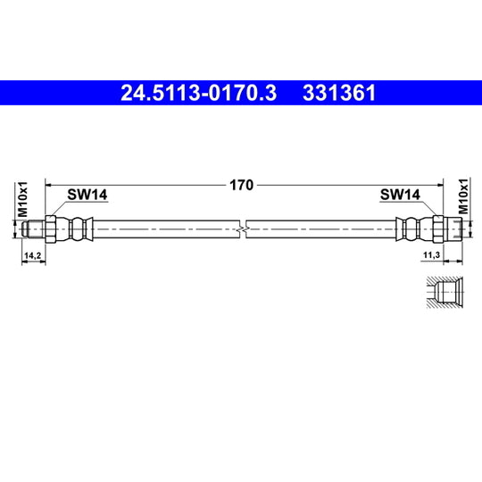 24.5113-0170.3 Brake Hose