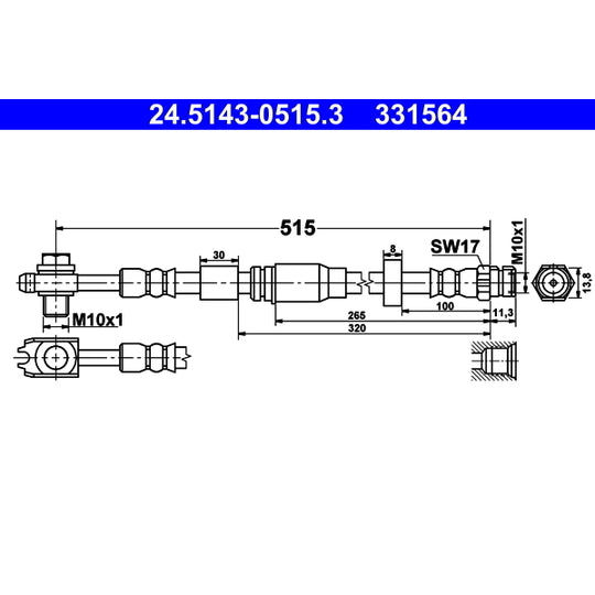 24.5143-0515.3 Brake Hose