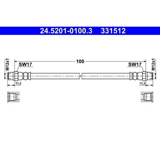 24.5201-0100.3 Brake Hose