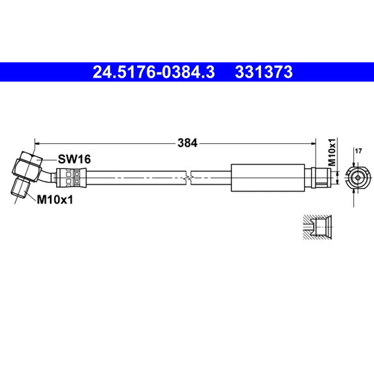 24.5176-0384.3 Brake Hose