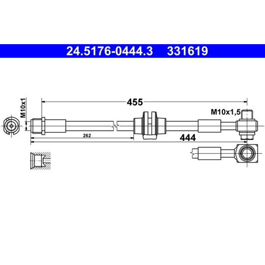24.5176-0444.3 Brake Hose