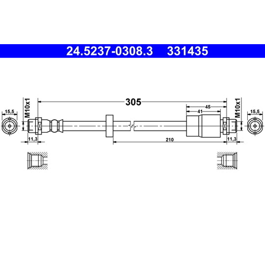 24.5237-0308.3 Brake Hose