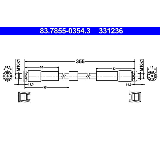 83.7855-0354.3 Brake Hose