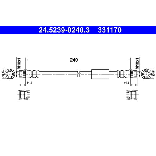 24.5239-0240.3 Brake Hose